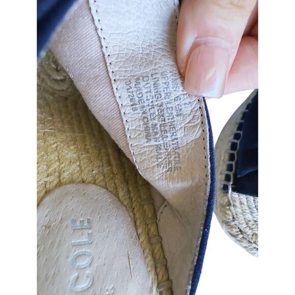 Kenneth Cole Odele Suede Espadrille Wedge Slide Sandals Size 6.5 M Coastal Boho - Picture 10 of 12
